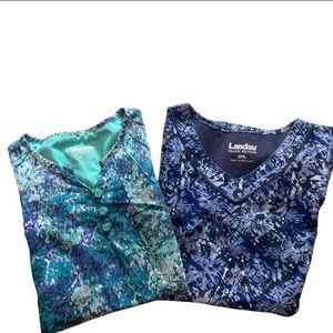 Landau Uniform Scrub Top Size Small lot of 2